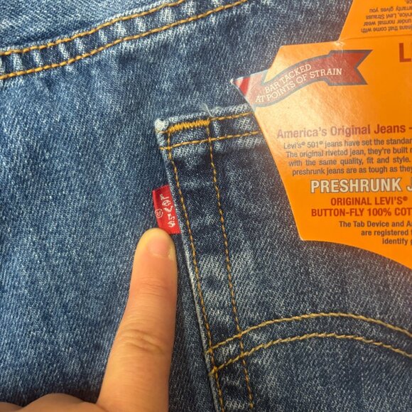 Vintage Levis 501 Jeans 40X32 Preshrunk 38X31 Mid Rise Cotton Dead Stock Mexico - Picture 8 of 9